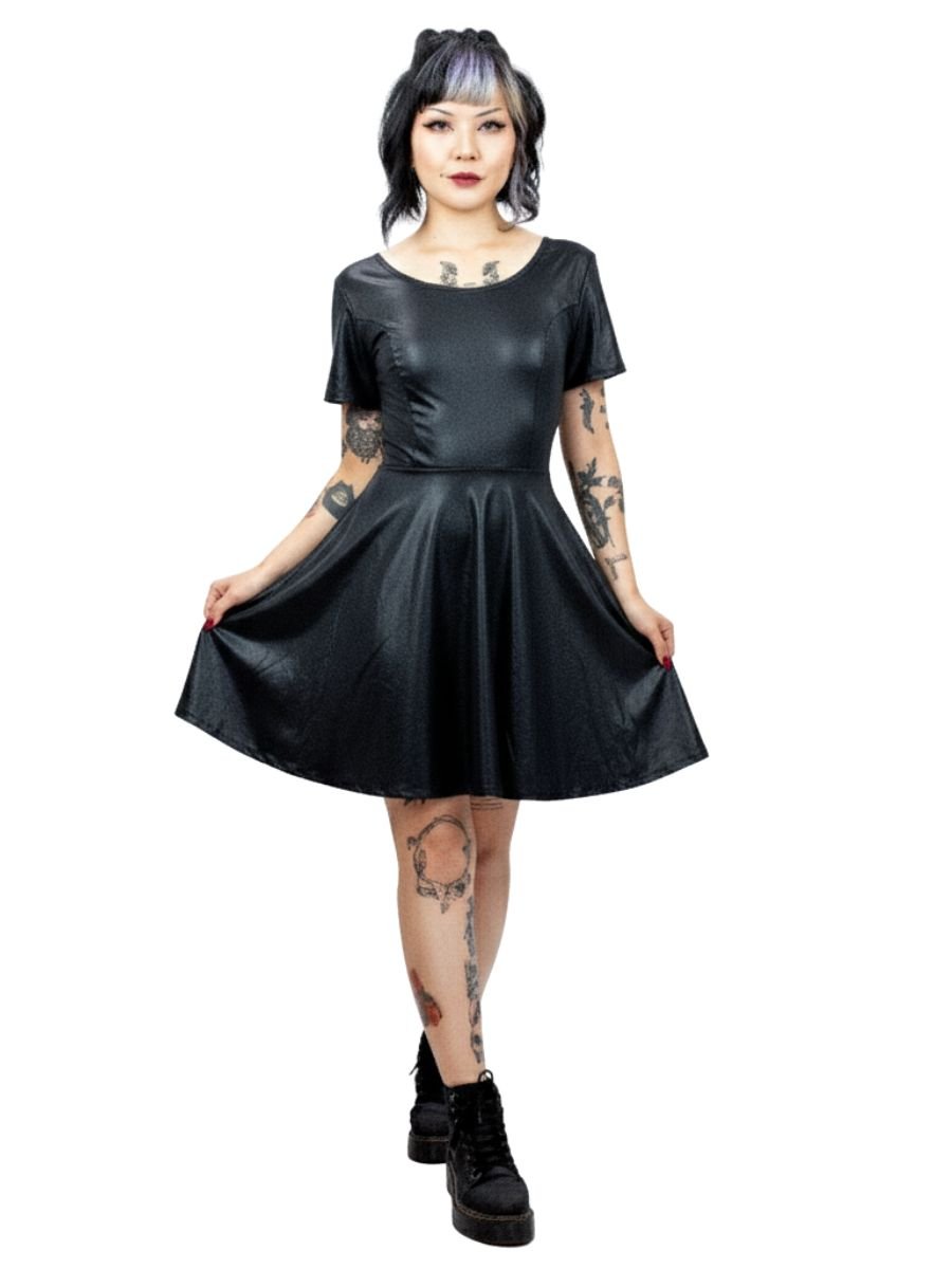 Vestido Gótico Dark Doll Bardot