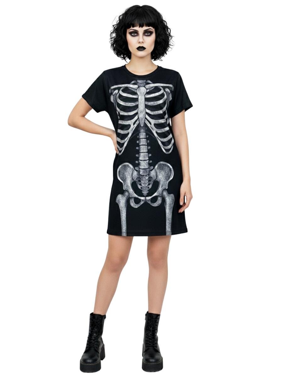 Vestido Mini Vest Esqueleto Skeleton