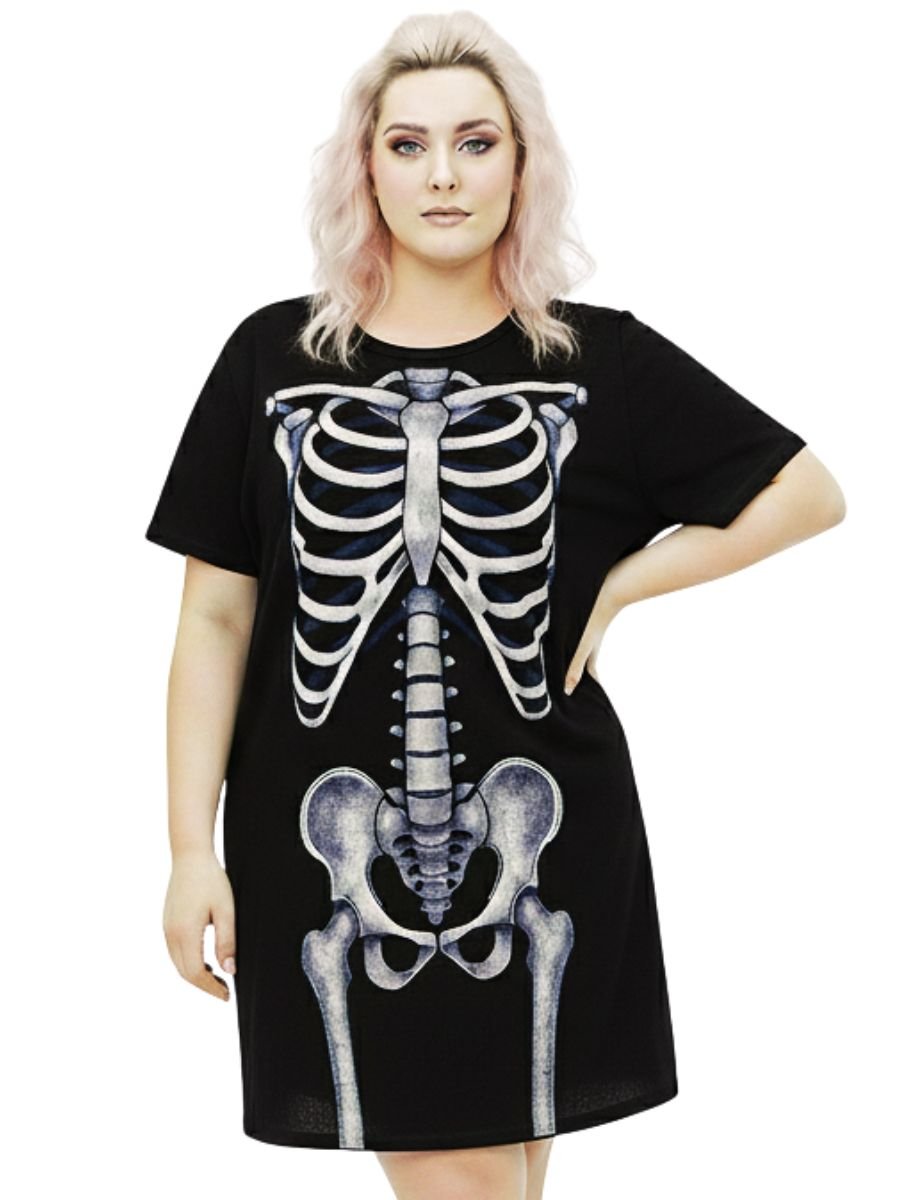 Vestido Mini Vest Esqueleto Skeleton