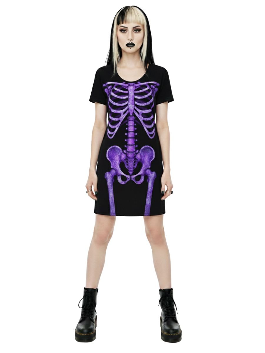 Vestido Mini Vest Esqueleto Skeleton