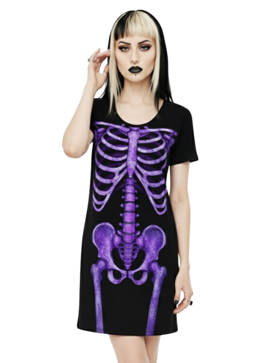 Vestido Mini Vest Esqueleto Skeleton