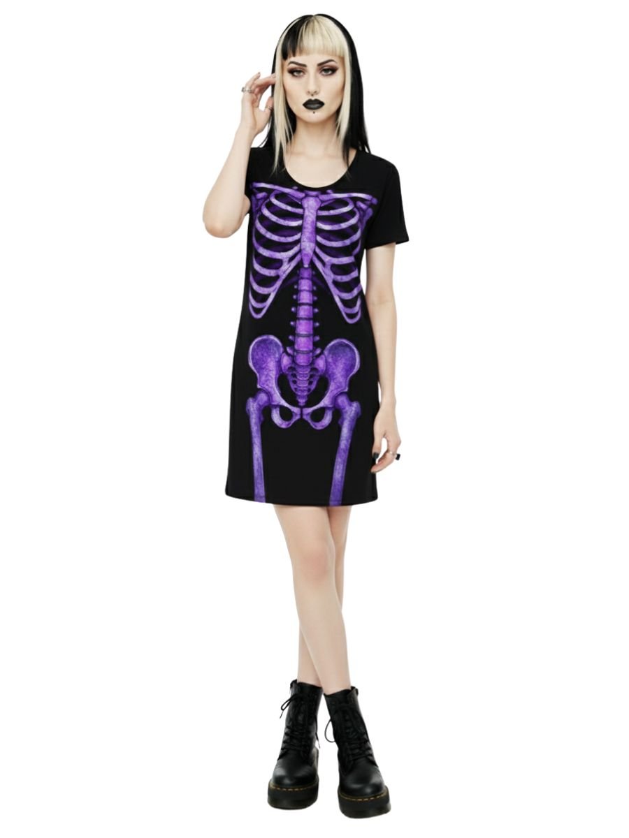 Vestido Mini Vest Esqueleto Skeleton