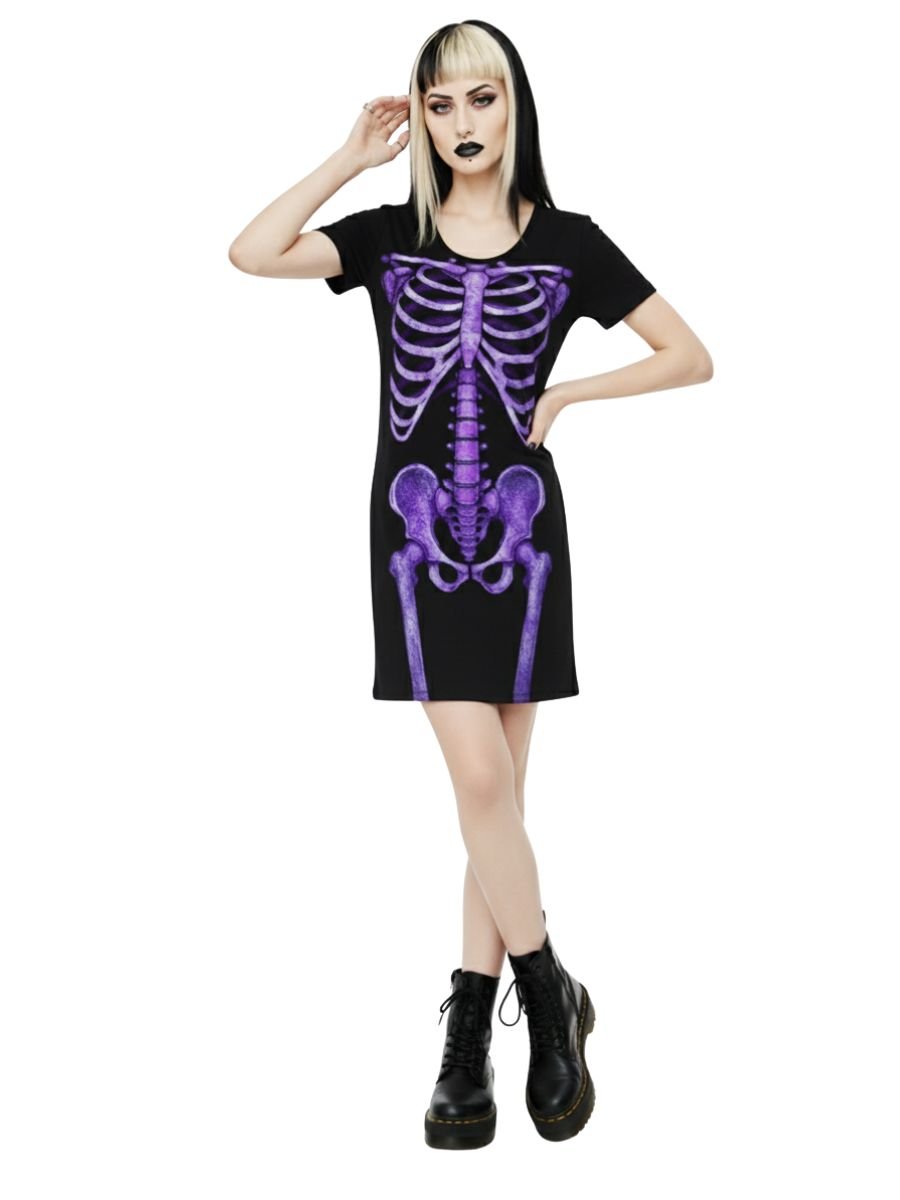 Vestido Mini Vest Esqueleto Skeleton