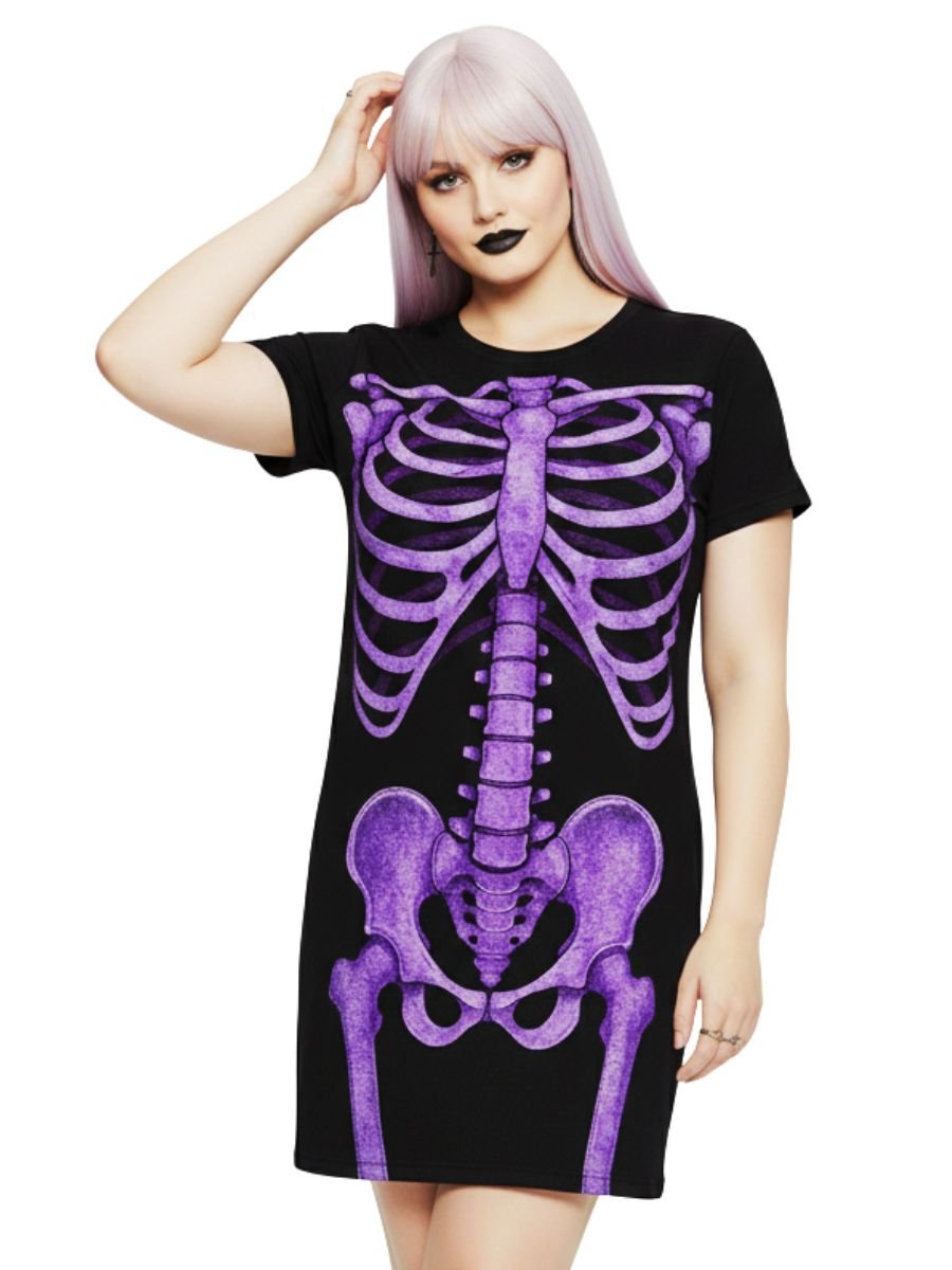 Vestido Mini Vest Esqueleto Skeleton