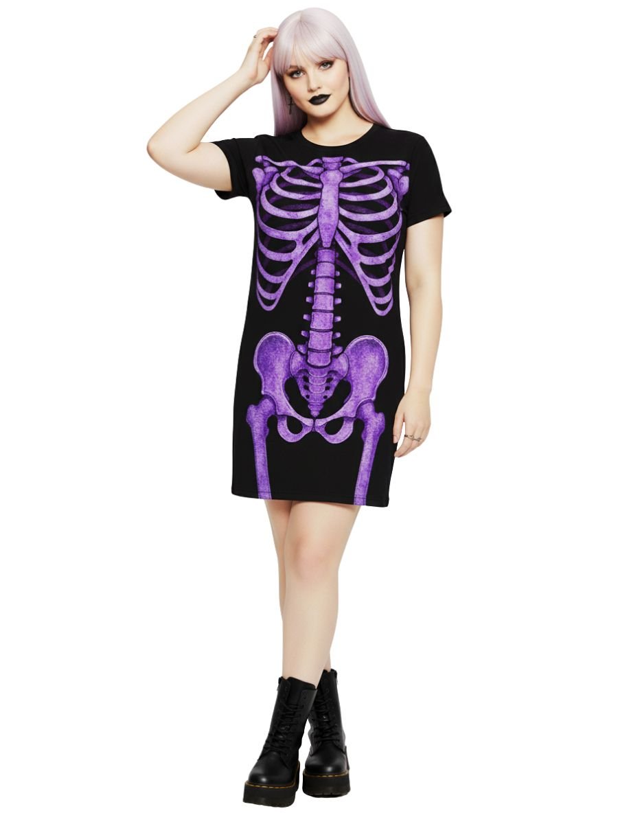 Vestido Mini Vest Esqueleto Skeleton