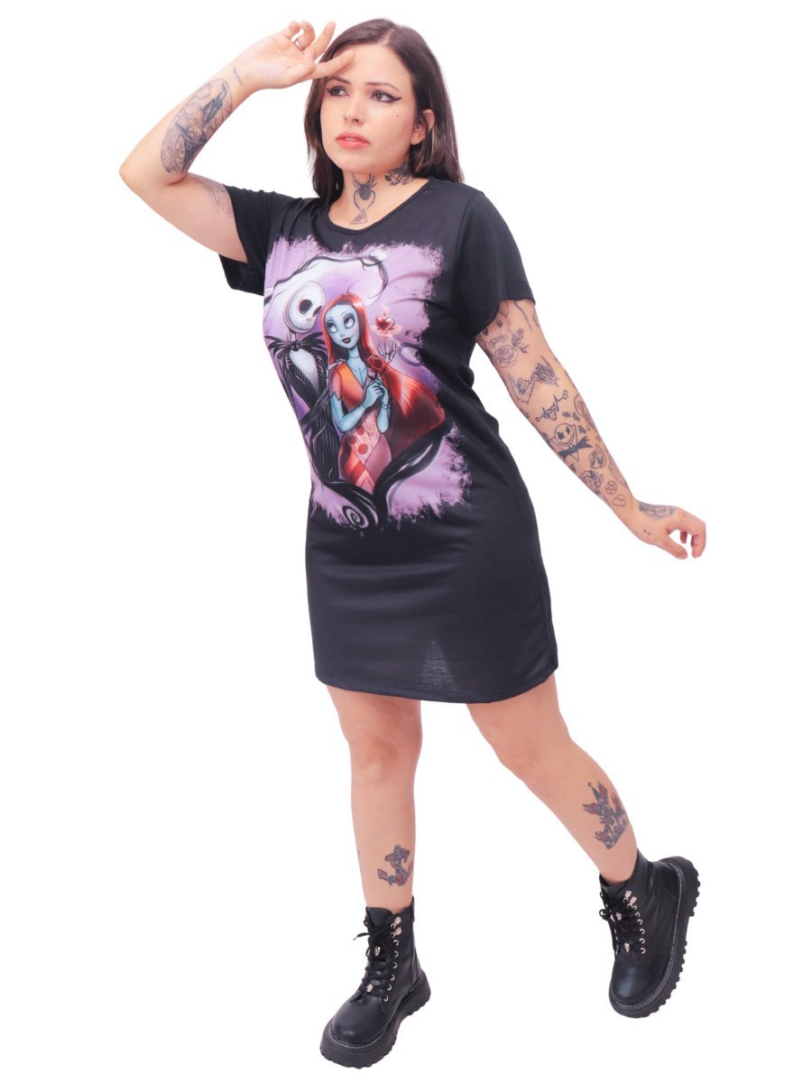 Vestido Mini Vest o Estranho Mundo de Jack